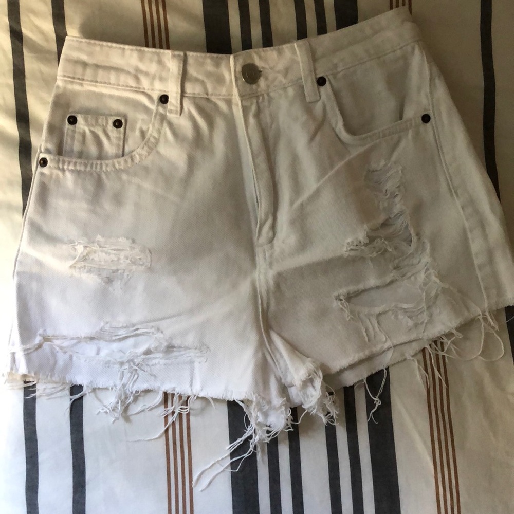 White summer shorts